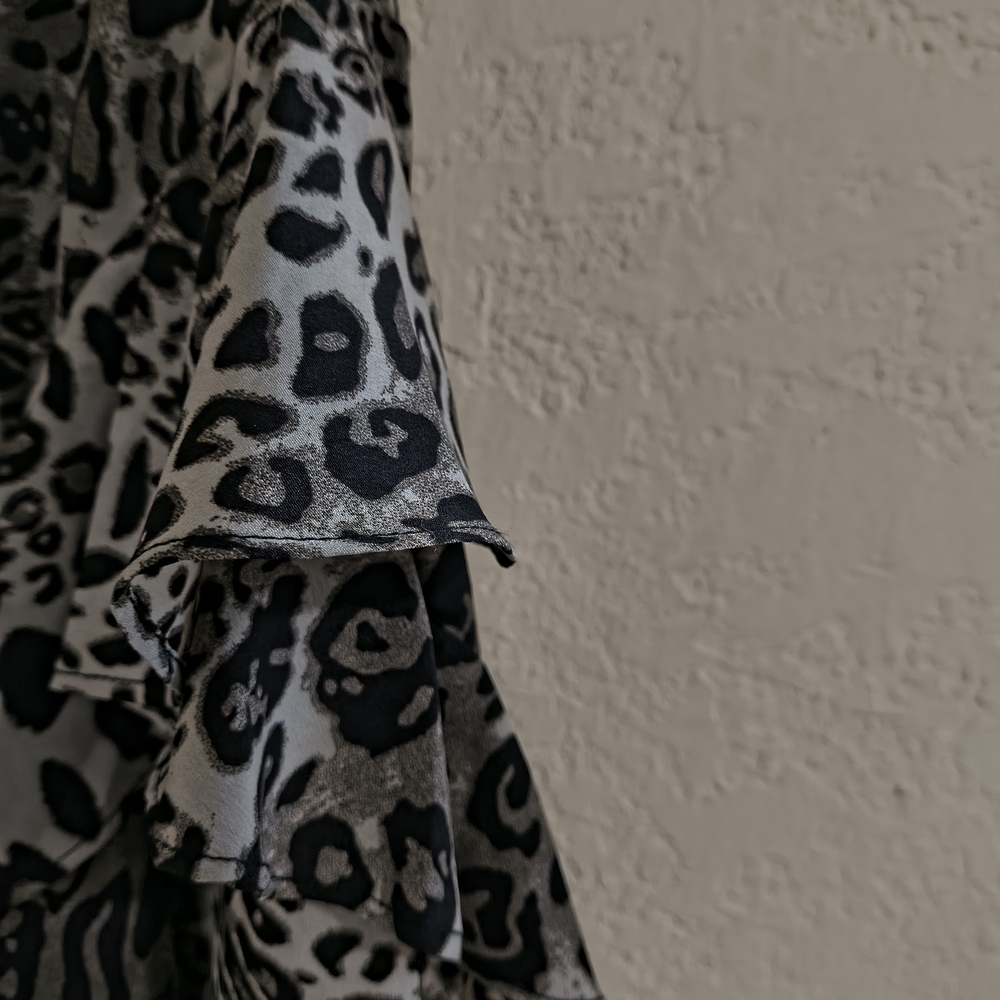 Leopard Print Ruffle Dress - Picture 4 of 5